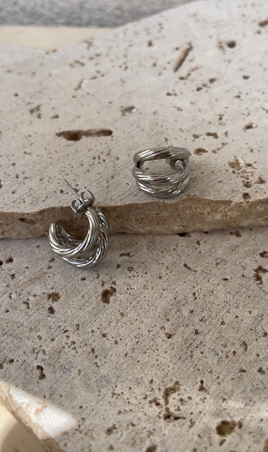 Boucles D'Oreilles Mini Striped Illusion