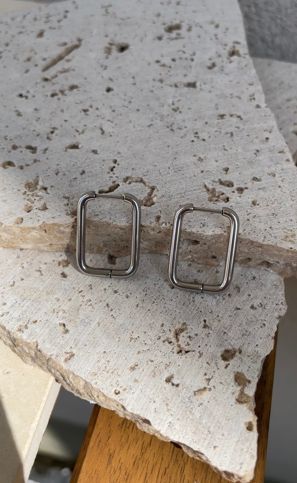 Boucles D'Oreilles Thin Rectangular