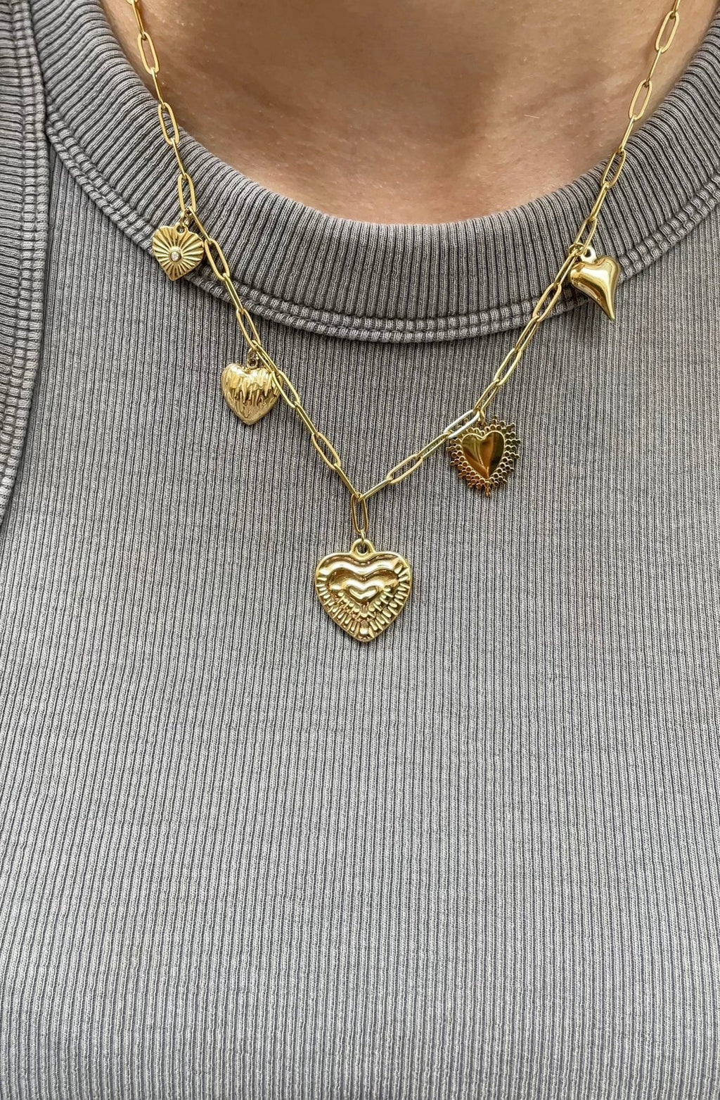 Collier Multiple Heart