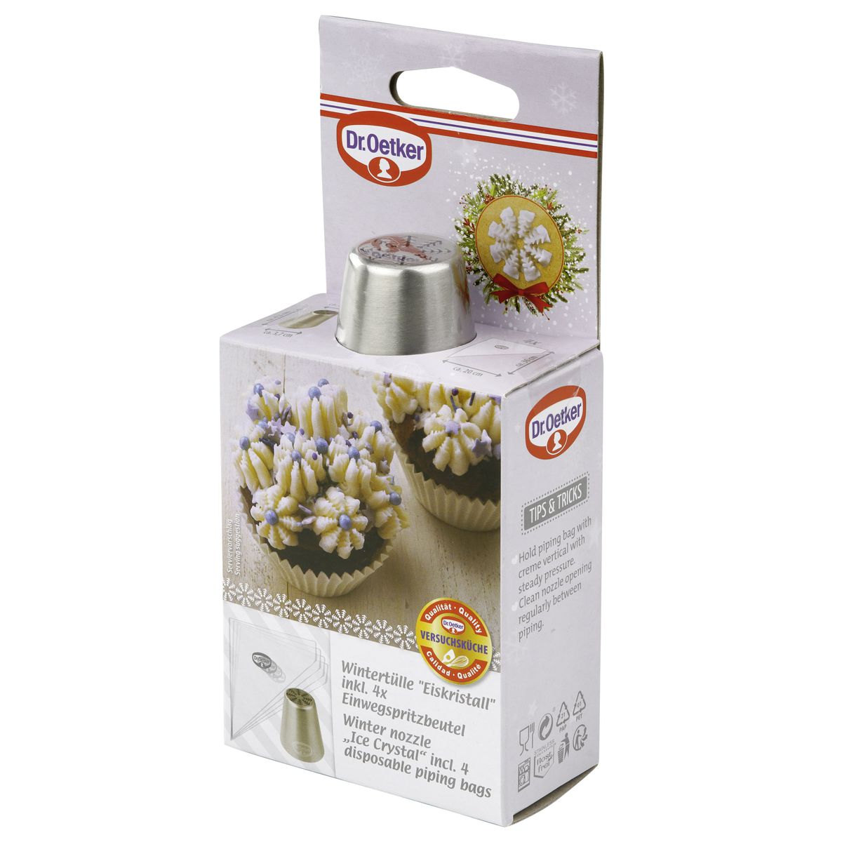 Dr Oetker - Set De 2 Poche À Douilles Professionnelle Inox Dr Oetker Noël - Gris