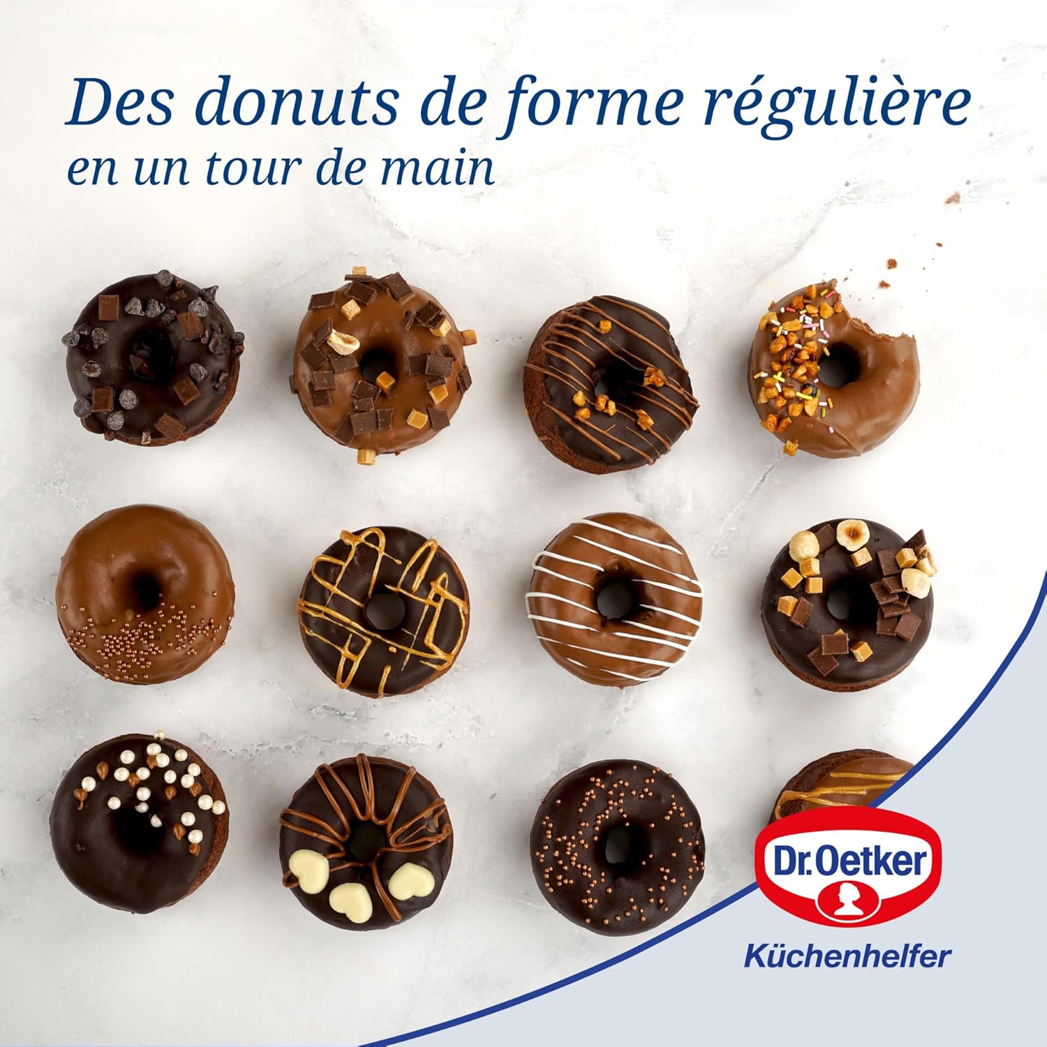 Dr Oetker - Ensemble De 2 Moules Donut Et Bagel 12 Empreintes 26,5 X 38,5 Cm Dr. Oetker Tradition - Noir