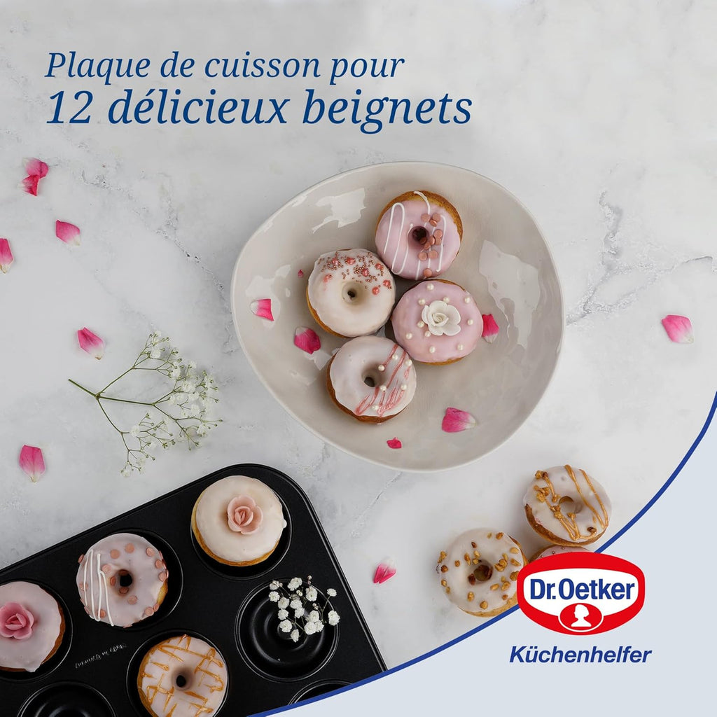 Dr Oetker - Ensemble De 2 Moules Donut Et Bagel 12 Empreintes 26,5 X 38,5 Cm Dr. Oetker Tradition - Noir