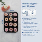 Dr Oetker - Ensemble De 2 Moules Donut Et Bagel 12 Empreintes 26,5 X 38,5 Cm Dr. Oetker Tradition - Noir