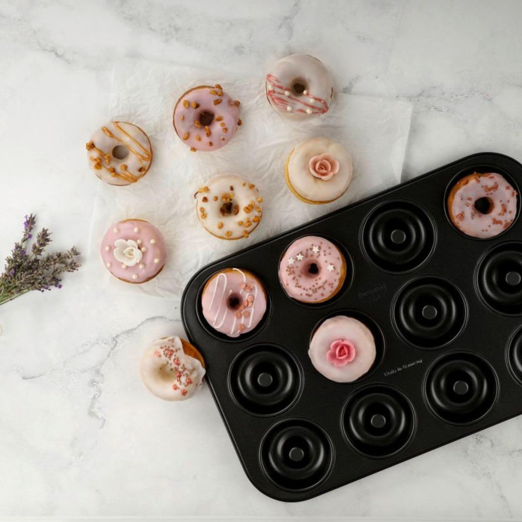 Dr Oetker - Ensemble De 2 Moules Donut Et Bagel 12 Empreintes 26,5 X 38,5 Cm Dr. Oetker Tradition - Noir