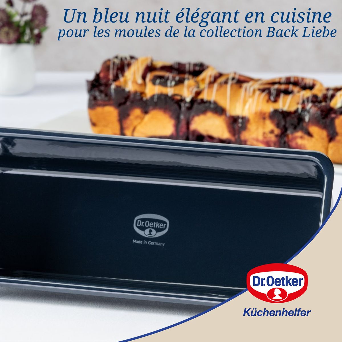 Dr Oetker - Lot De 2 Moules À Gâteaux 35/35 Cm En Acier Dr Oetker Back-Liebe - Bleu