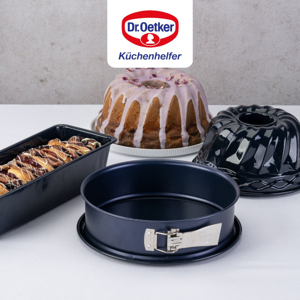Dr Oetker - Lot De 2 Moules À Gâteaux 35/35 Cm En Acier Dr Oetker Back-Liebe - Bleu