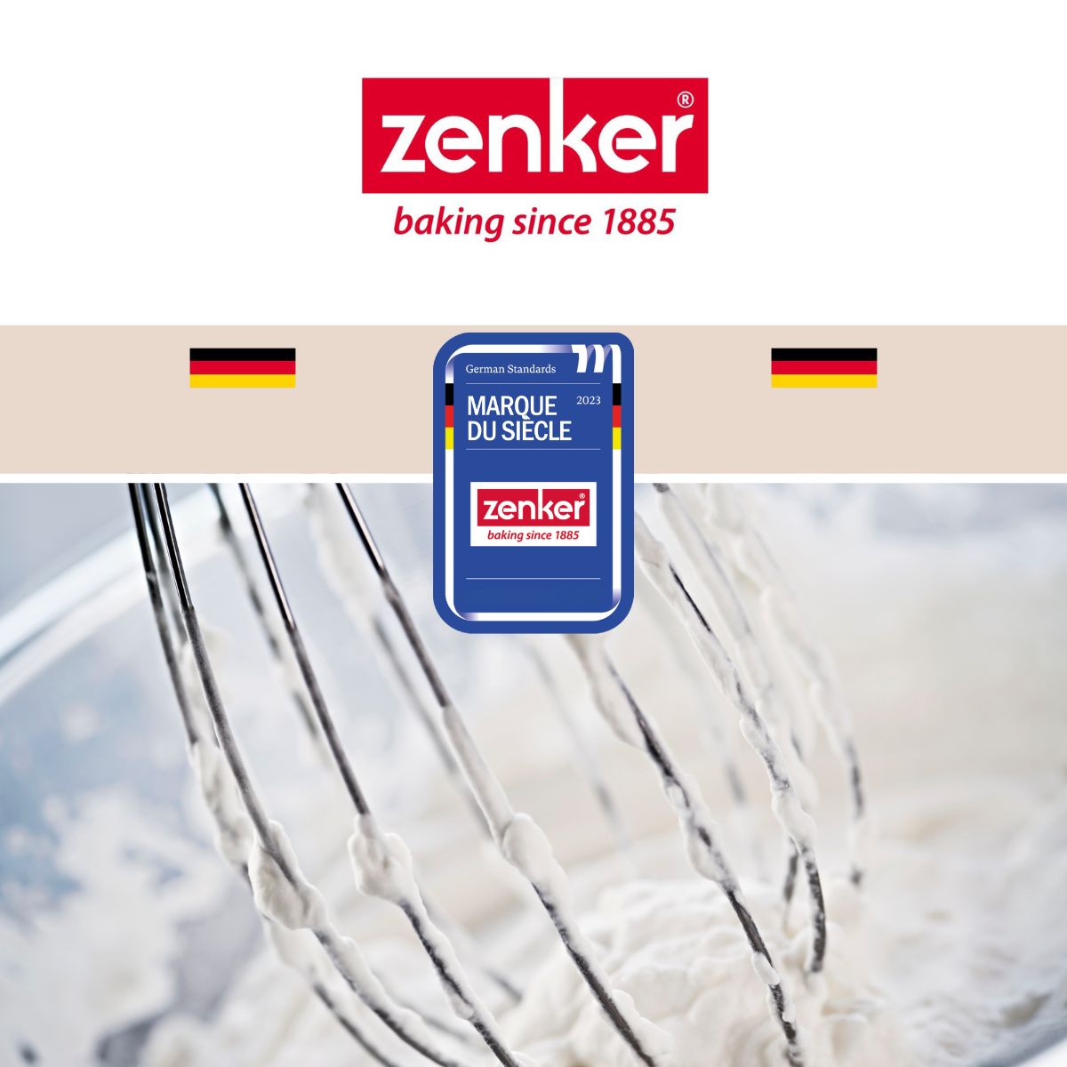 Zenker - Set De 2 Couvercles 30/30 Cm En Plastique Avec 2 Ustensiles Zenker Smart Pastry - Blanc|Transparent