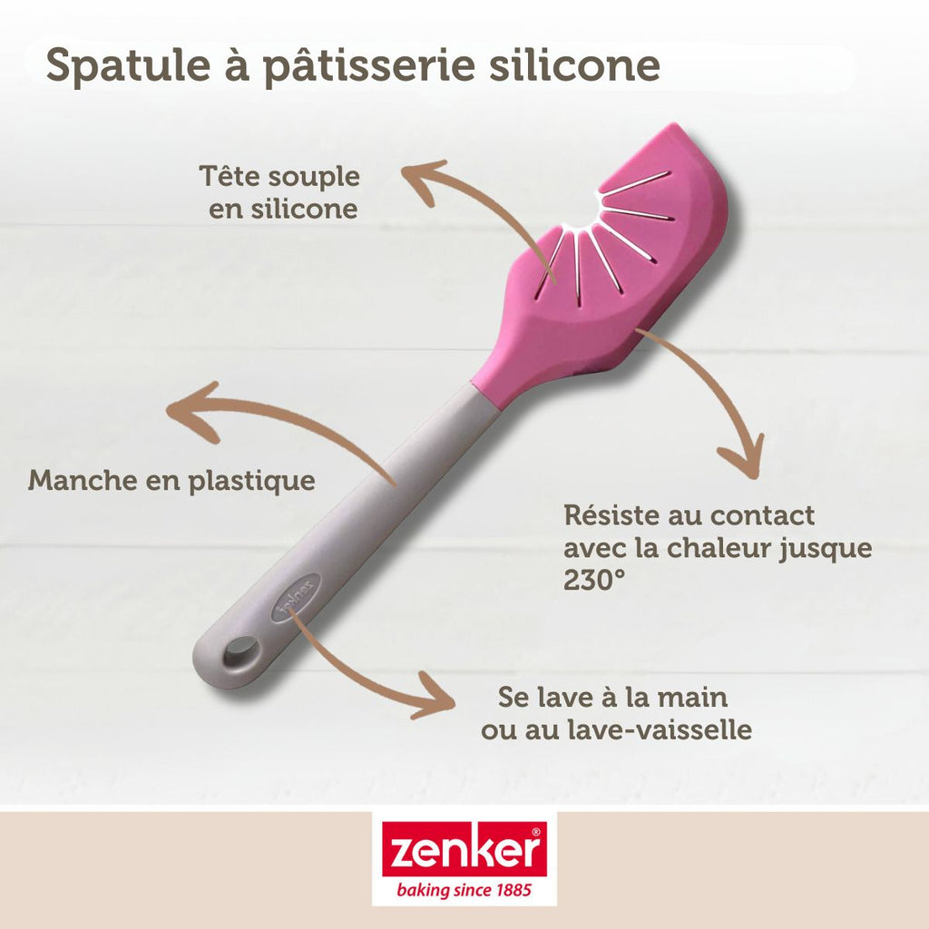 Zenker - Set De 2 Spatules Pâtisserie En Silicone Zenker Smart Pastry - Rose|Gris