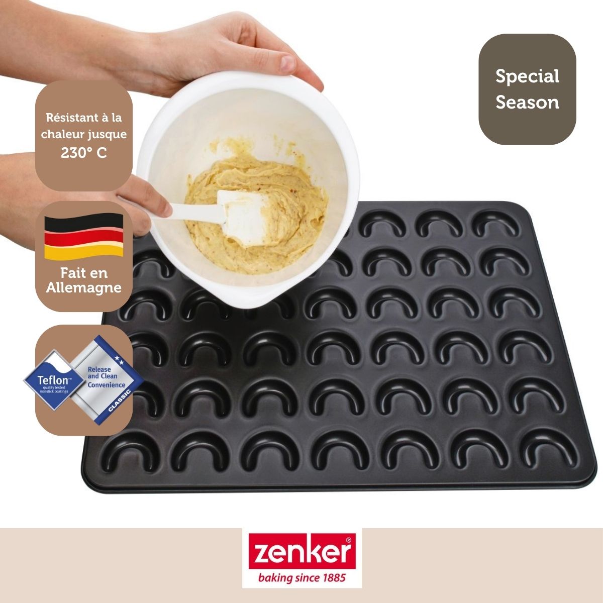 Zenker - Lot De 2 Plaques Pâtisserie 42/32 Cm En Acier Spécial Créative Spécial Créative Zenker Spécial Créative - Noir
