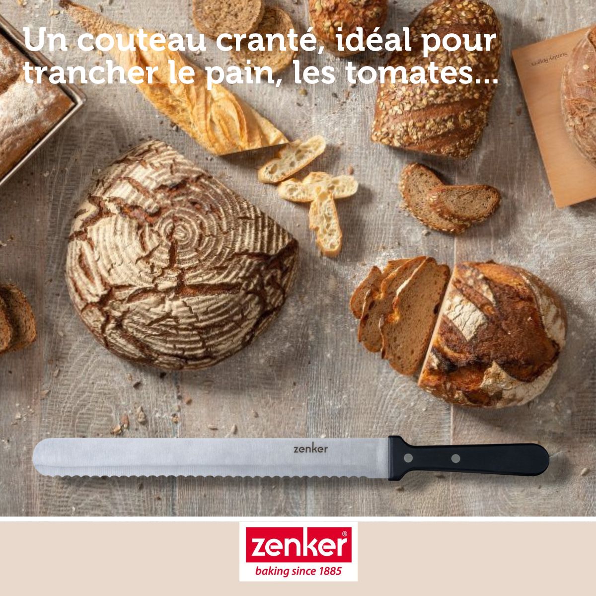 Zenker - Set De 2 Couteaux Unitaires 30 Cm En Plastique Zenker Smart Pastry - Noir