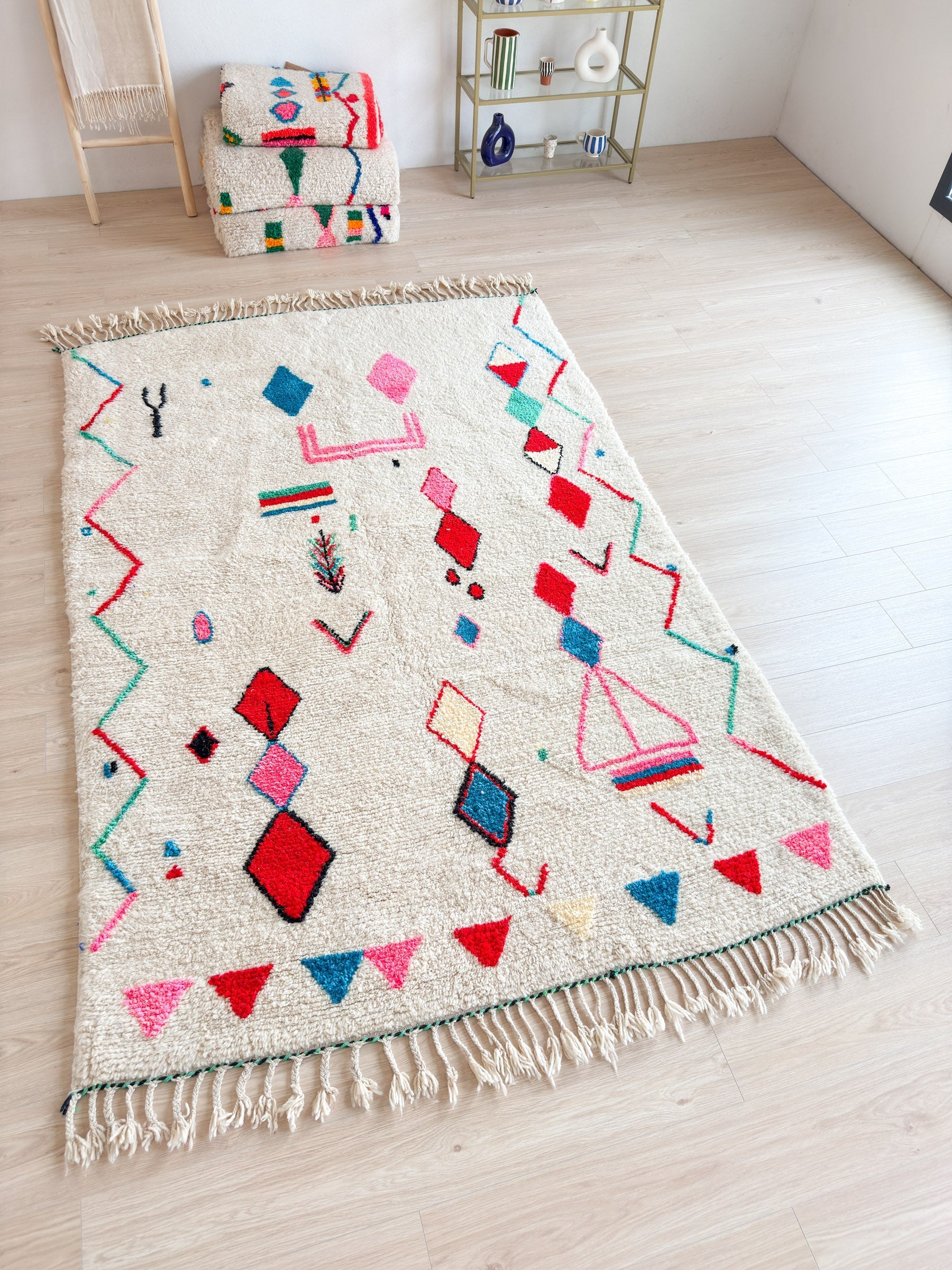 Tapis Berbère Coloré - 188 X 303 Cm - N°2108
