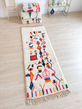 Tapis De Couloir Berbère Coloré - 87 X 253 Cm - N°1942
