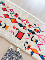 Tapis De Couloir Berbère Coloré - 87 X 253 Cm - N°1942