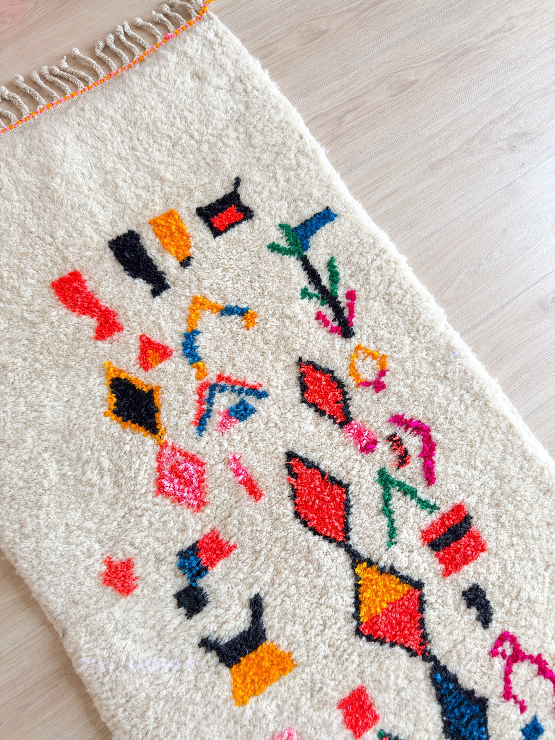Tapis De Couloir Berbère Coloré - 87 X 253 Cm - N°1942