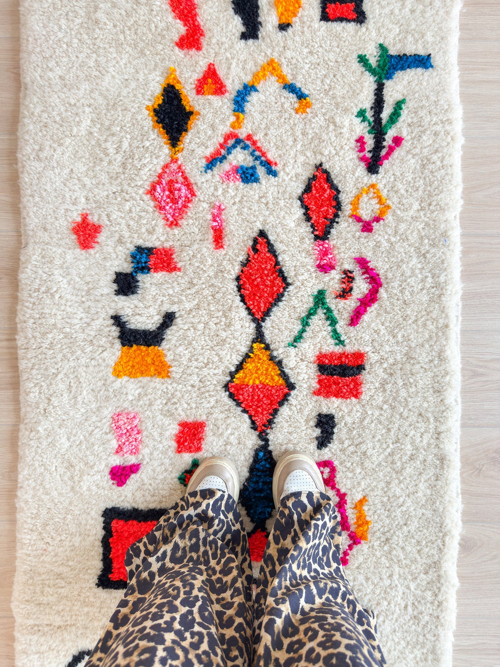 Tapis De Couloir Berbère Coloré - 87 X 253 Cm - N°1942