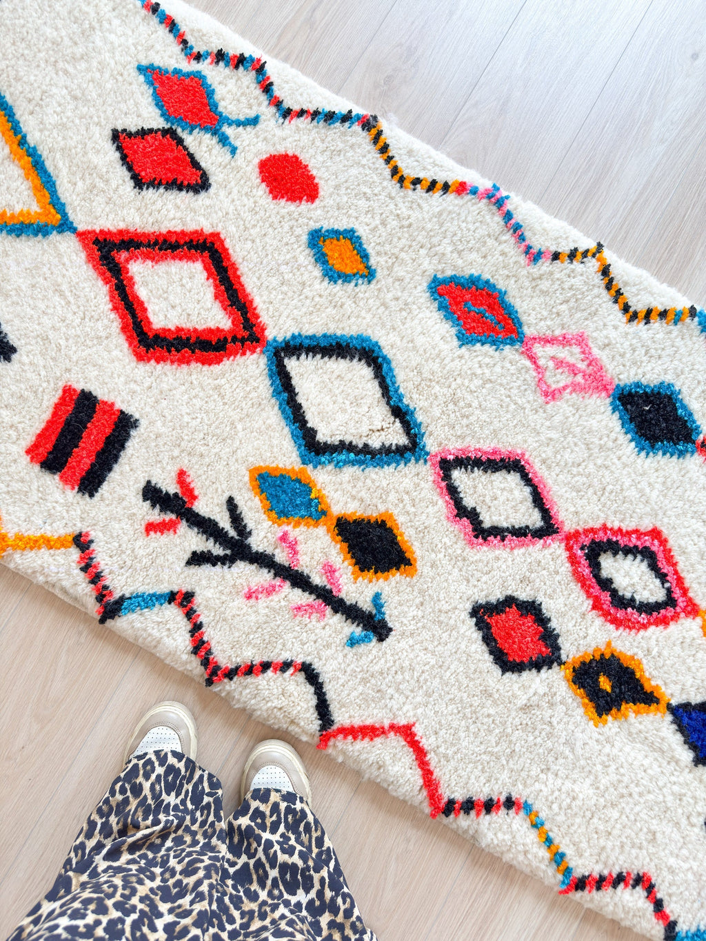 Tapis De Couloir Berbère Coloré - 91 X 257 Cm - N°2142
