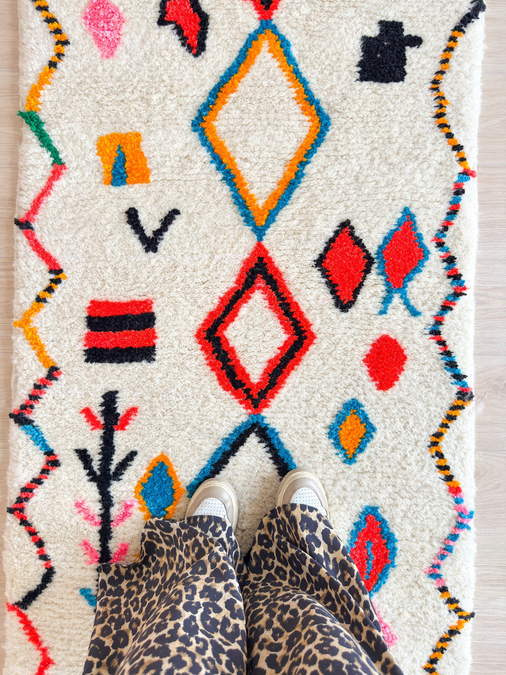 Tapis De Couloir Berbère Coloré - 91 X 257 Cm - N°2142