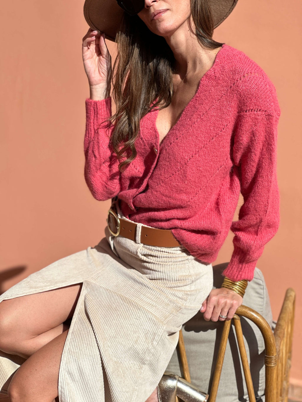 Cardigan Vicky - Framboise