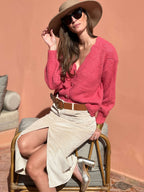 Cardigan Vicky - Framboise