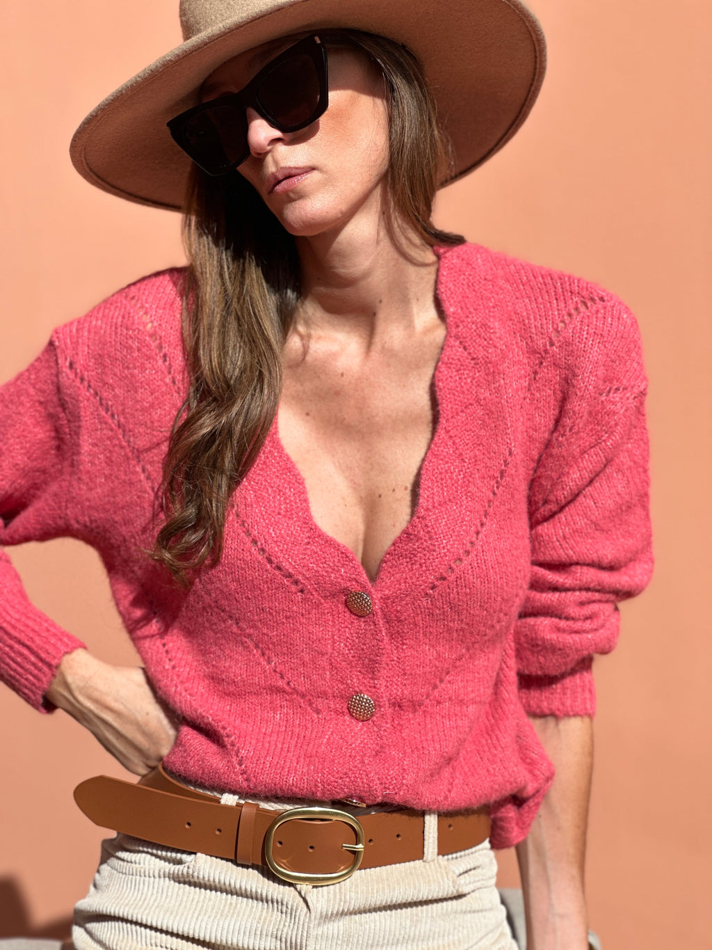 Cardigan Vicky - Framboise