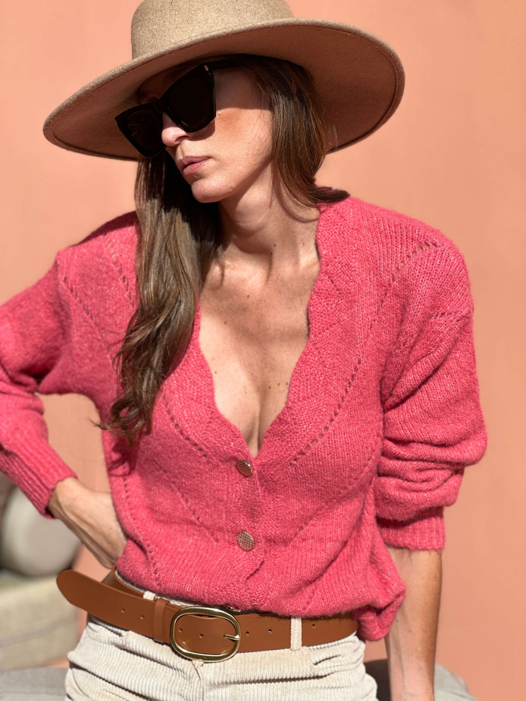 Cardigan Vicky - Framboise