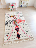 Tapis Berbère Coloré 154 X 268 Cm - N°1715
