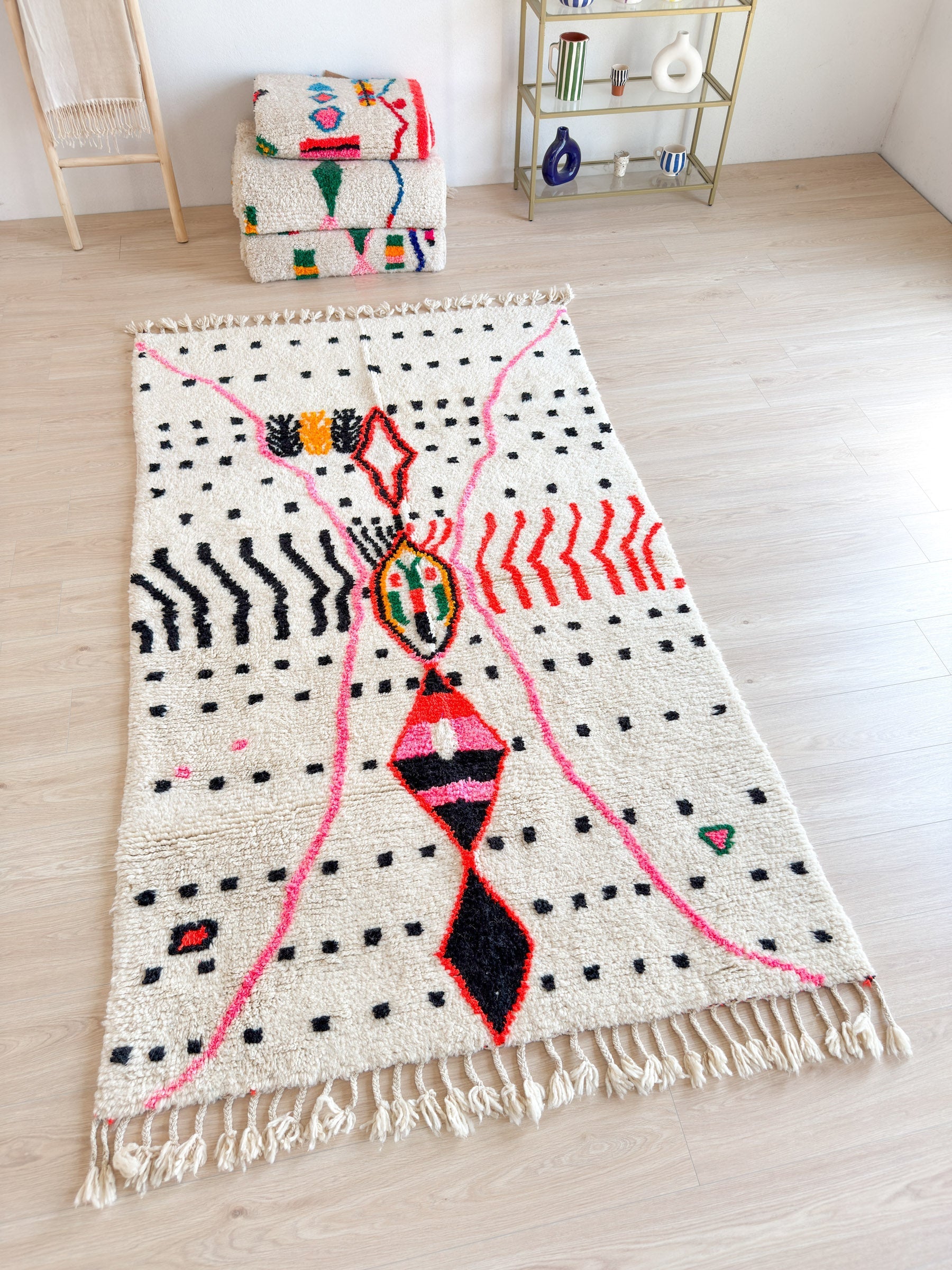 Tapis Berbère Coloré 154 X 268 Cm - N°1715