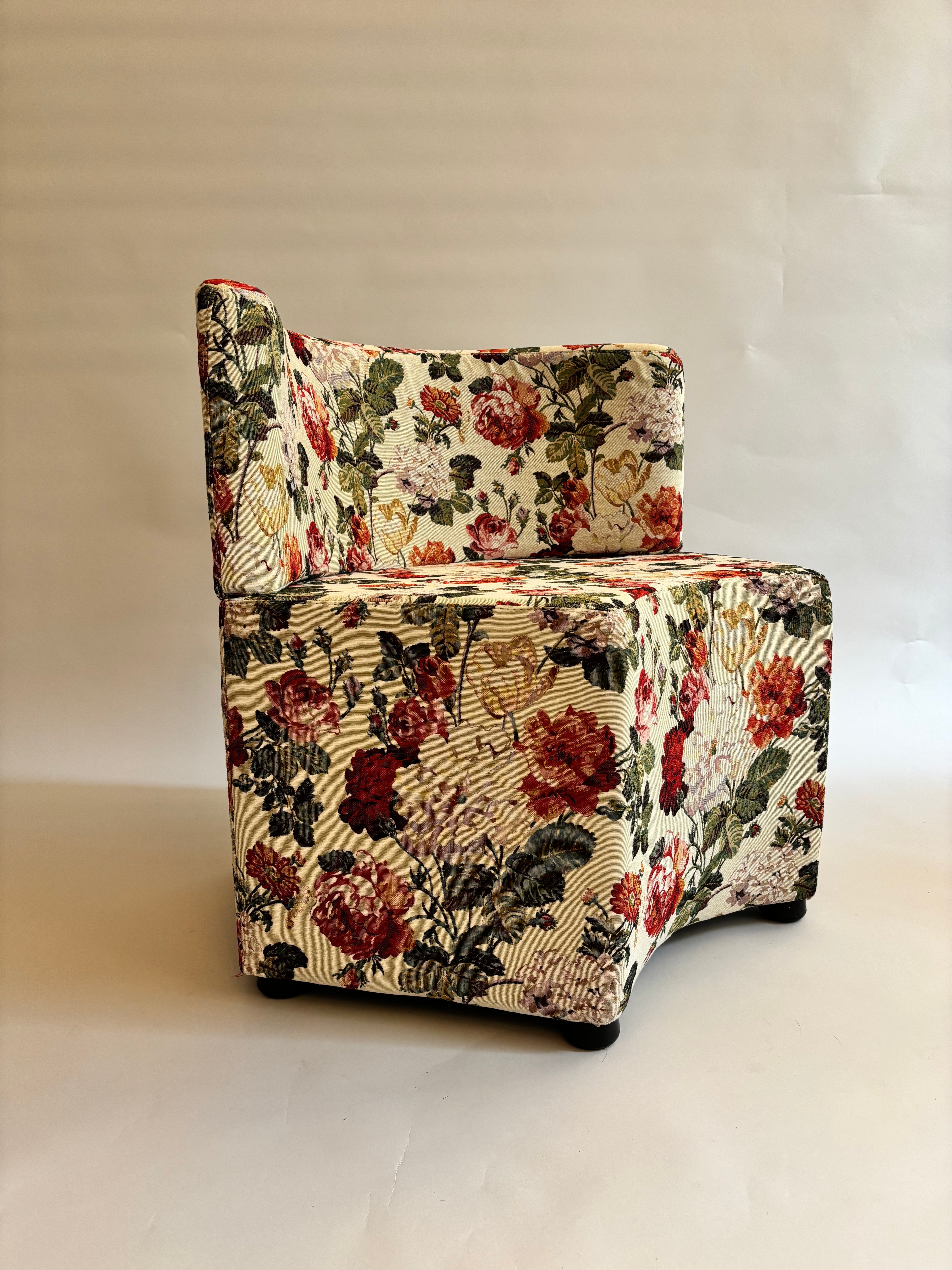Fauteuil Graphique Fleur Vintage