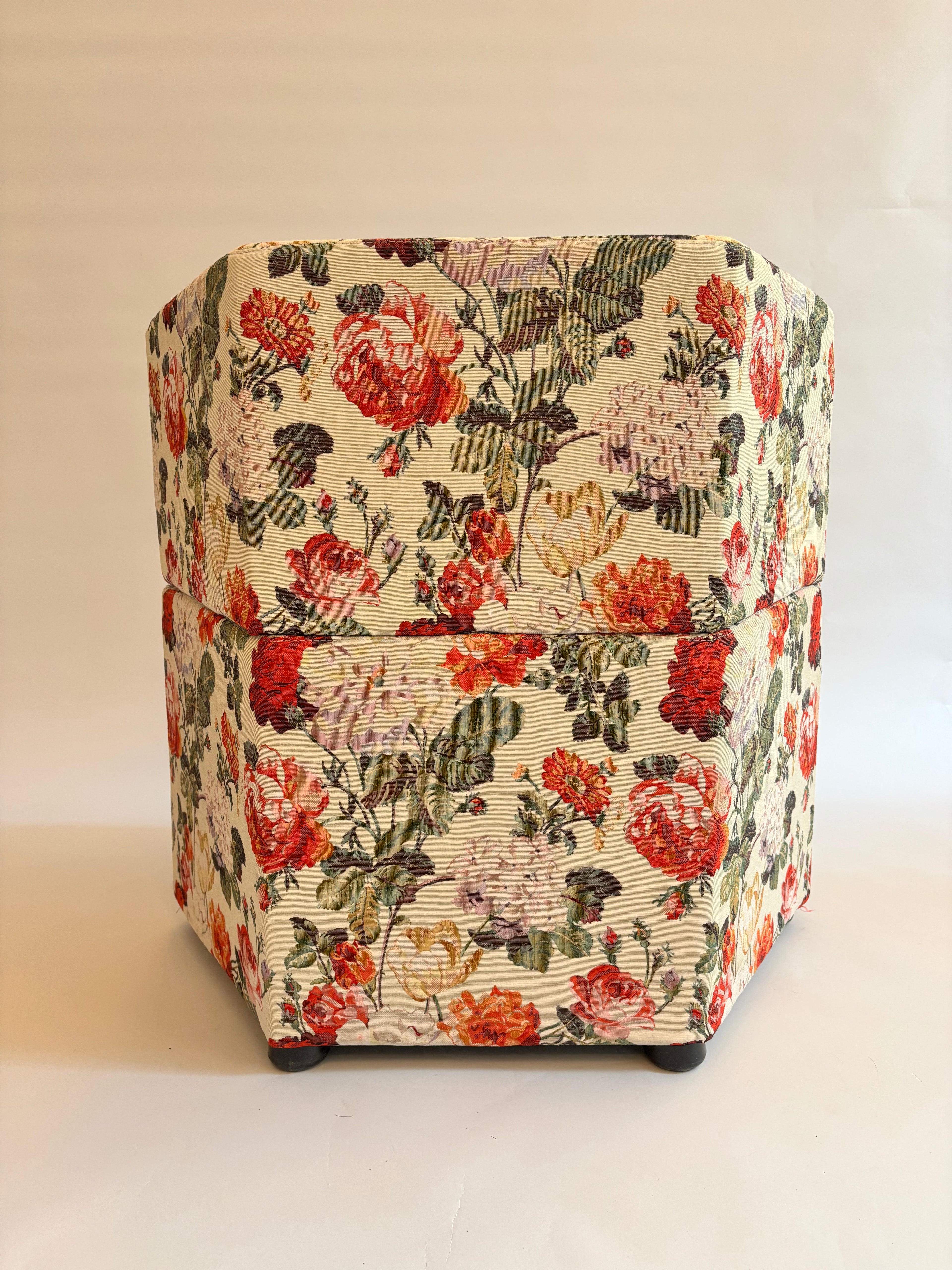 Fauteuil Graphique Fleur Vintage