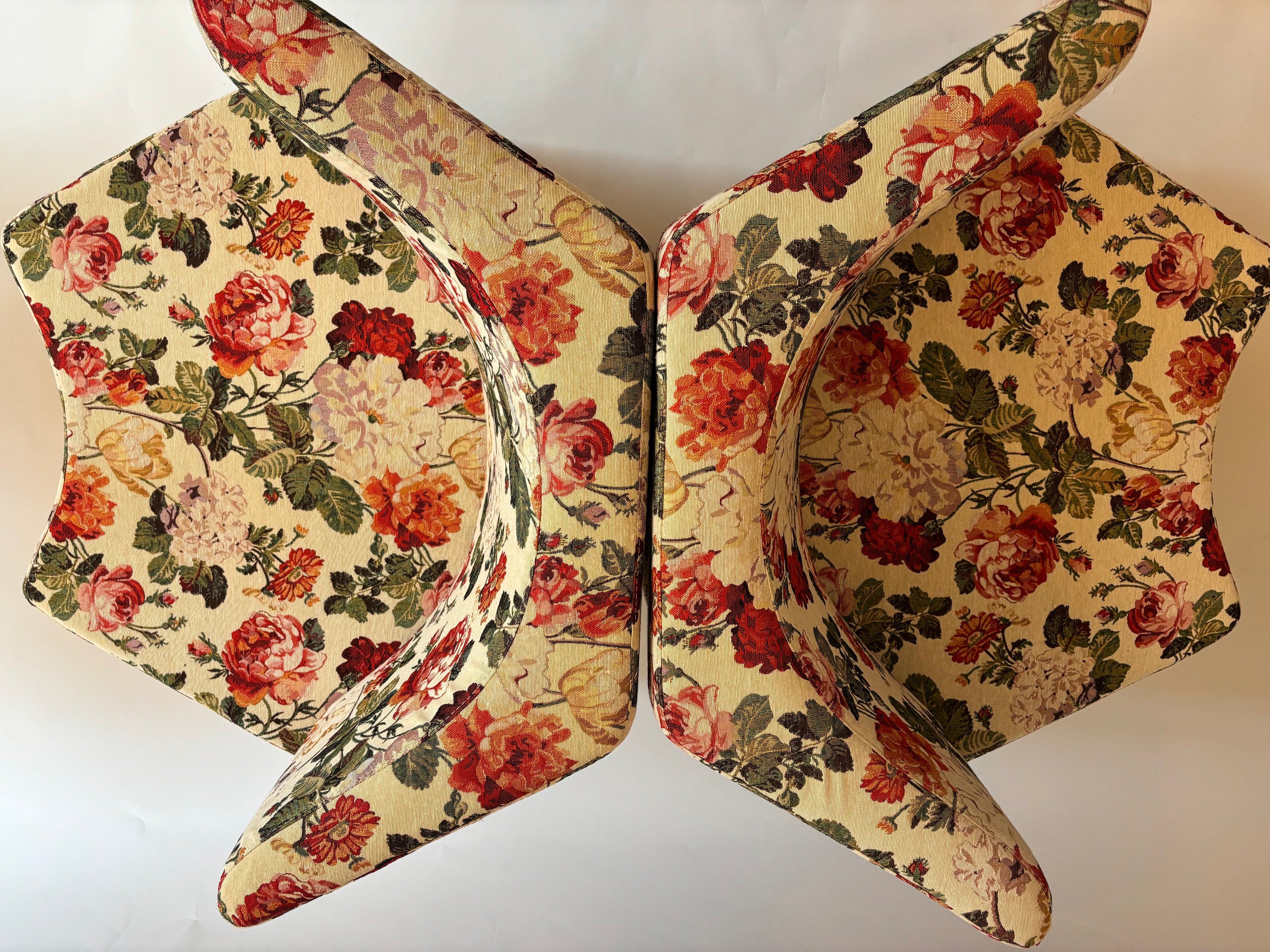 Fauteuil Graphique Fleur Vintage