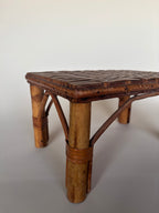 Tabouret Vintage Assise Rotin
