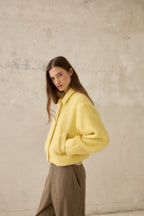 Veste En Alpaga Jaune