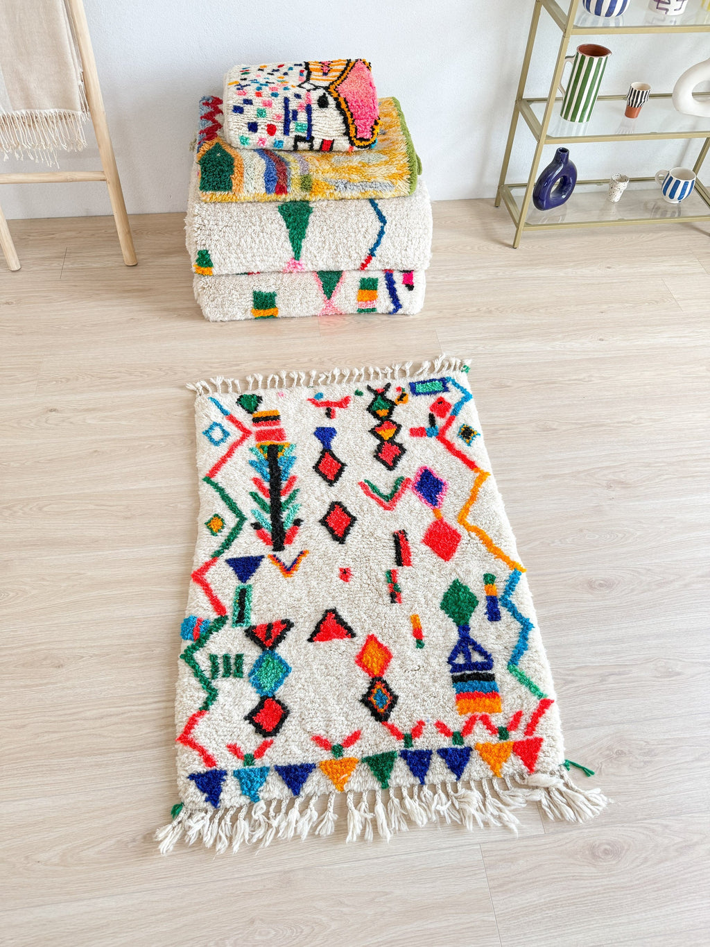 Tapis Berbère Coloré 83 X 133 Cm - N°1975