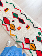 Tapis De Couloir Berbère Coloré 88 X 430 Cm - N°1989