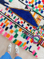 Tapis Berbère Coloré 157 X 221 Cm - N°1953