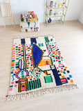 Tapis Berbère Coloré 157 X 219 Cm - N°1979