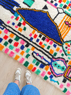 Tapis Berbère Coloré 157 X 219 Cm - N°1979