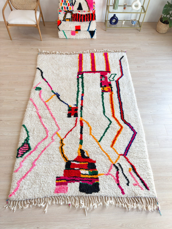 Tapis Berbère Coloré 185 X 296 Cm - N°1619
