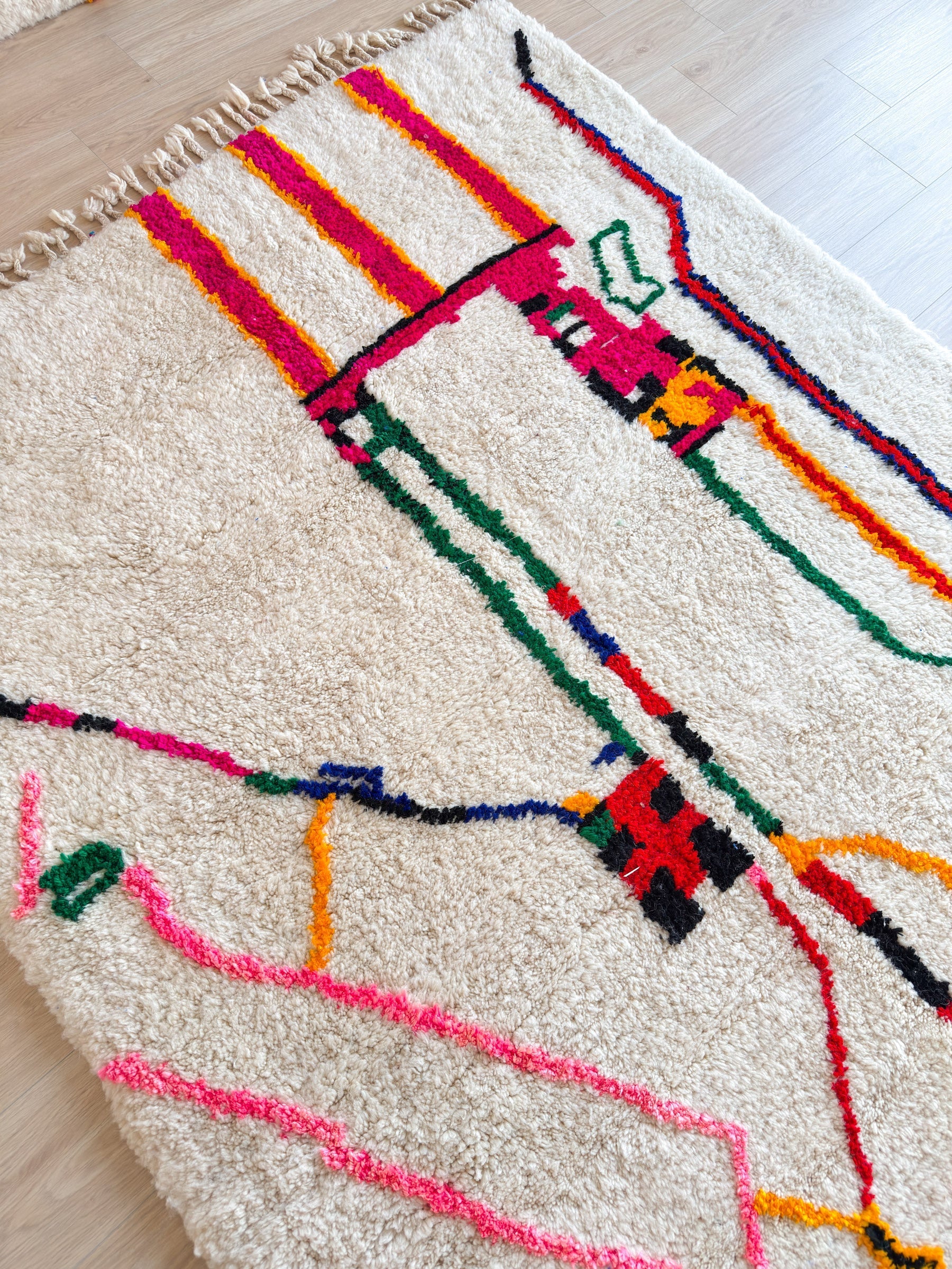 Tapis Berbère Coloré 185 X 296 Cm - N°1619