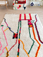 Tapis Berbère Coloré 185 X 296 Cm - N°1619