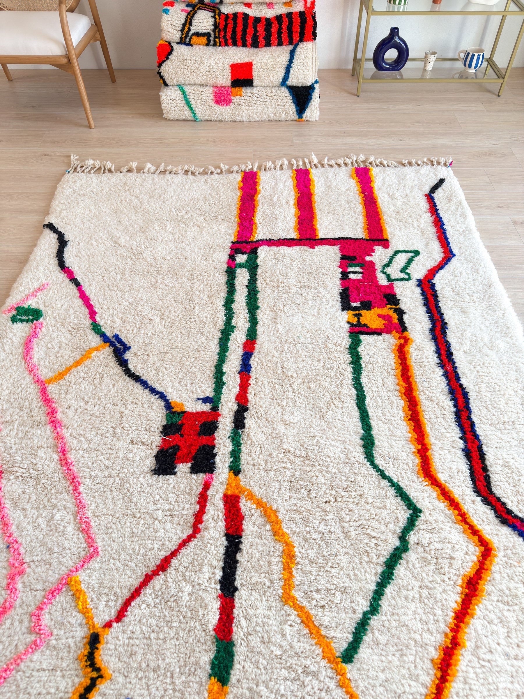 Tapis Berbère Coloré 185 X 296 Cm - N°1619
