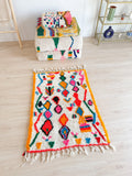 Tapis Berbère Coloré 83 X 125 Cm - N°1999