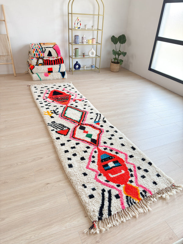 Tapis Berbère De Couloir 94 X 334 Cm - N°1898