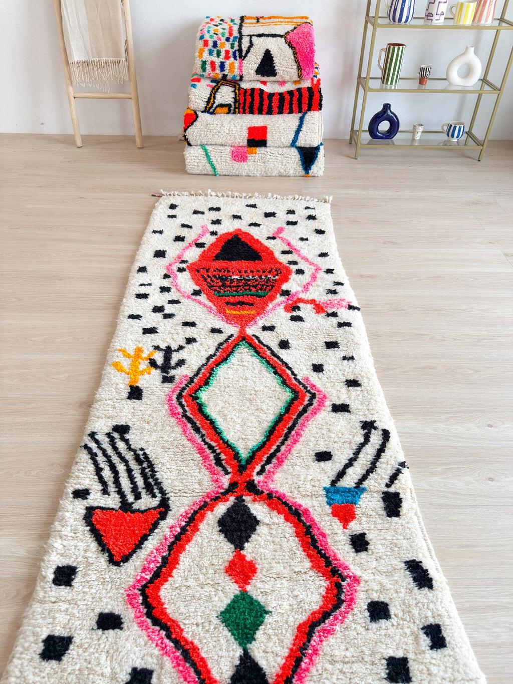 Tapis Berbère De Couloir 94 X 334 Cm - N°1898