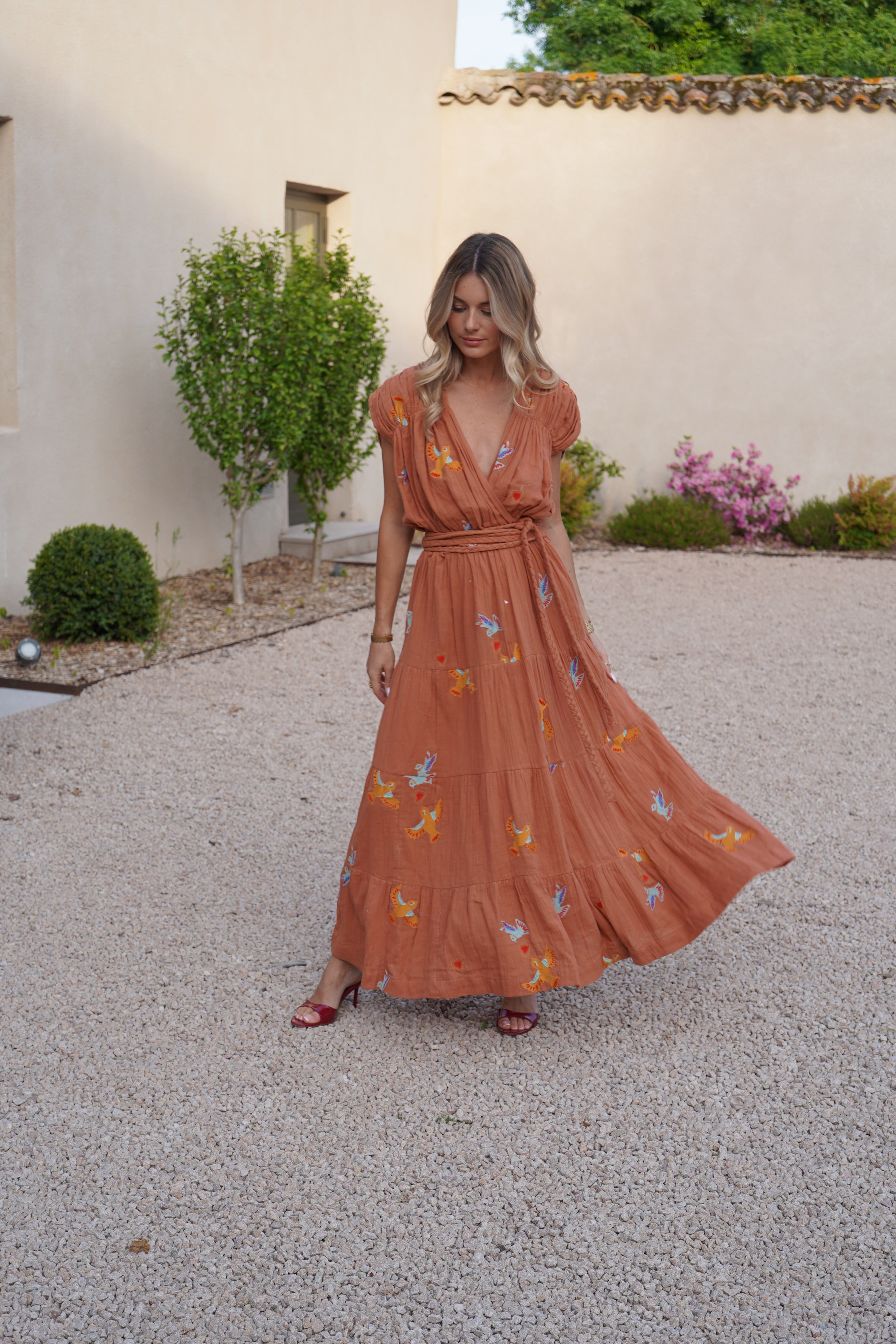 Robe Gold Bird Terracotta