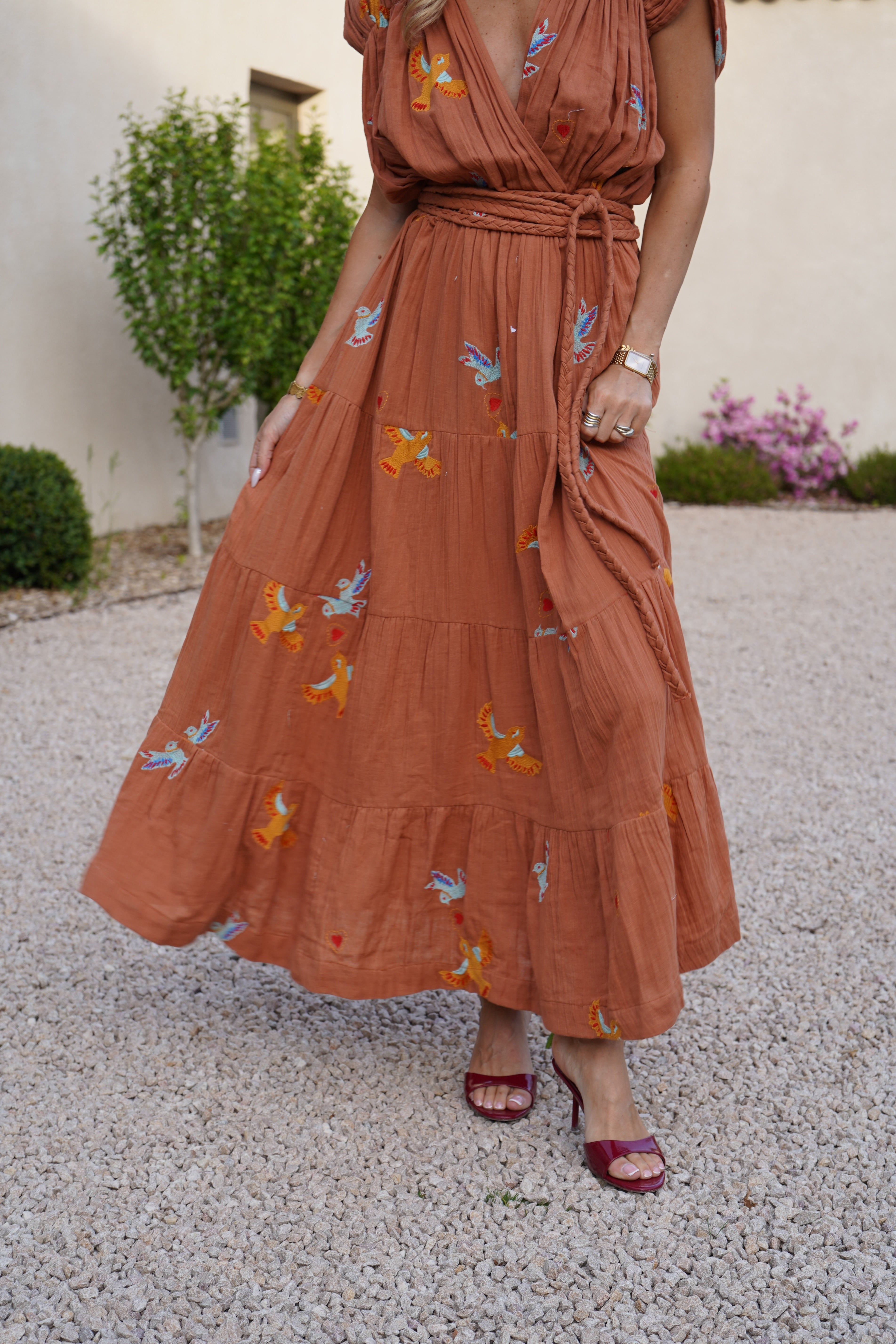 Robe Gold Bird Terracotta