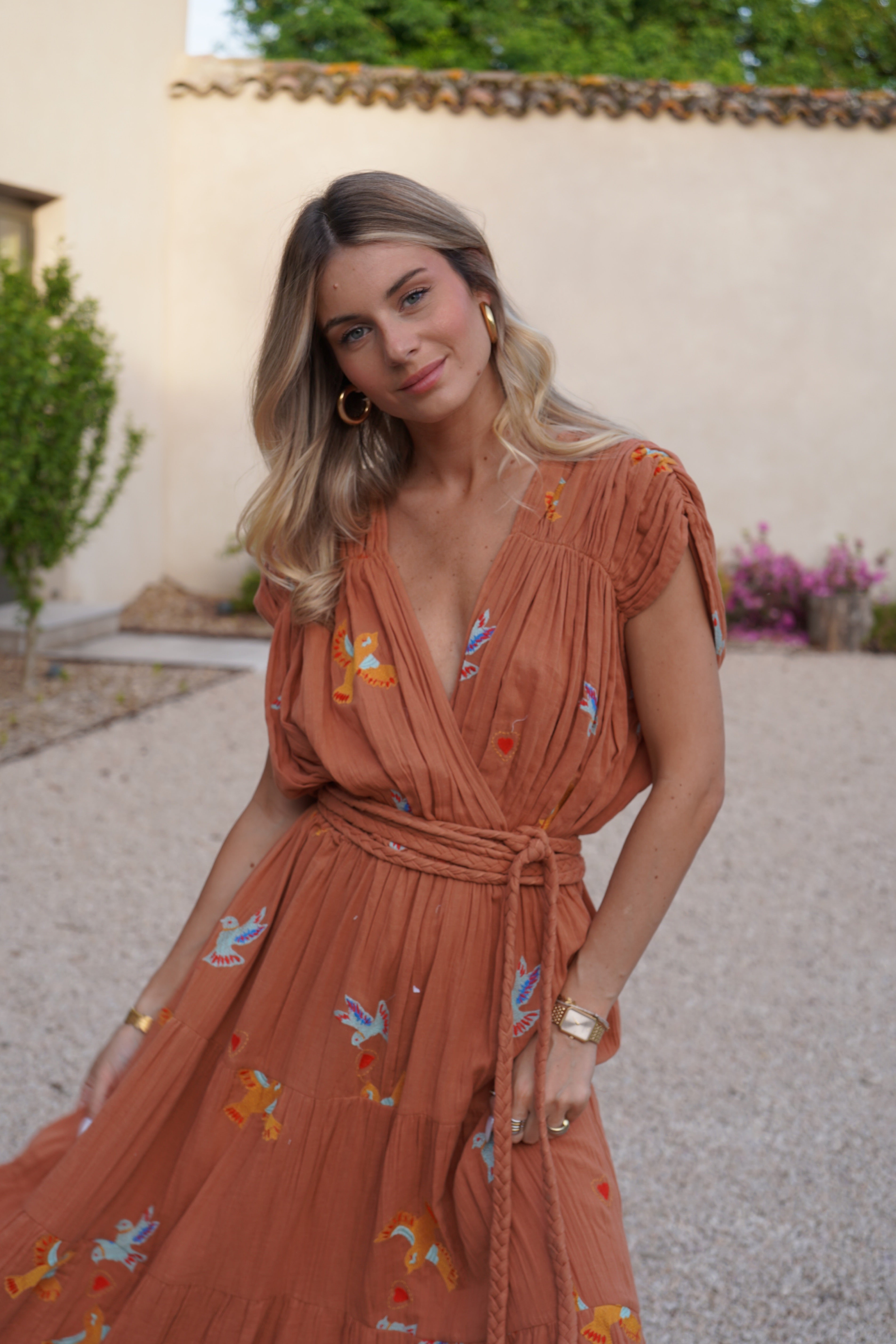 Robe Gold Bird Terracotta