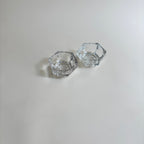 Paire De Bougeoirs En Verre Vintage