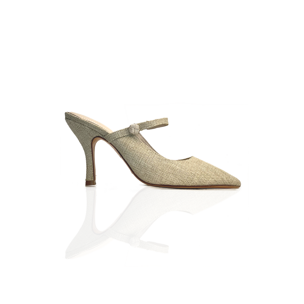 Mules Mary Jane Linen 75
