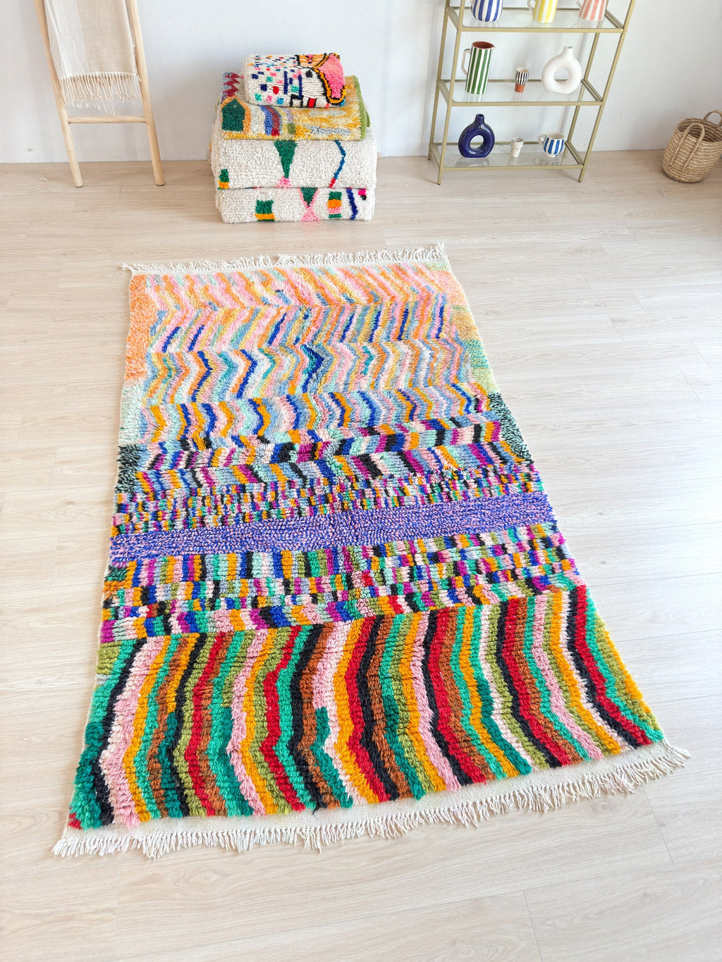 Tapis Berbère Coloré 146 X 252 Cm - N°2229